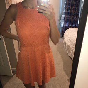 Orange lace dress